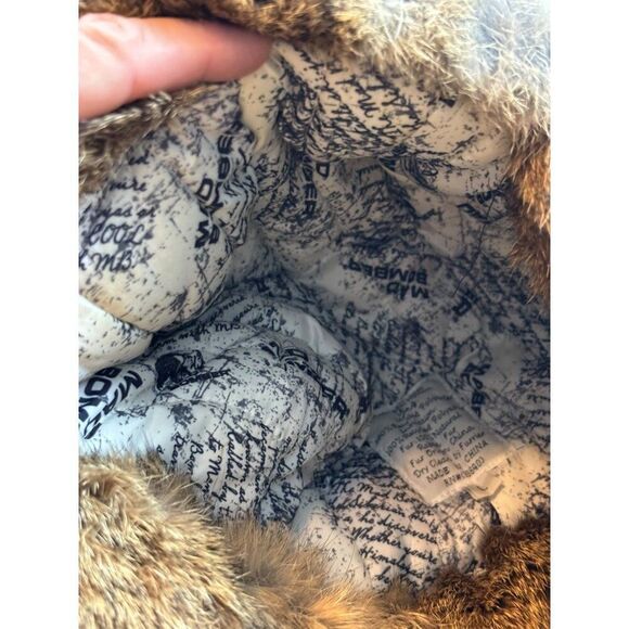 Vintage Red & Black Plaid Trapper Hat With rabbit  Fur Lining - Picture 6 of 8